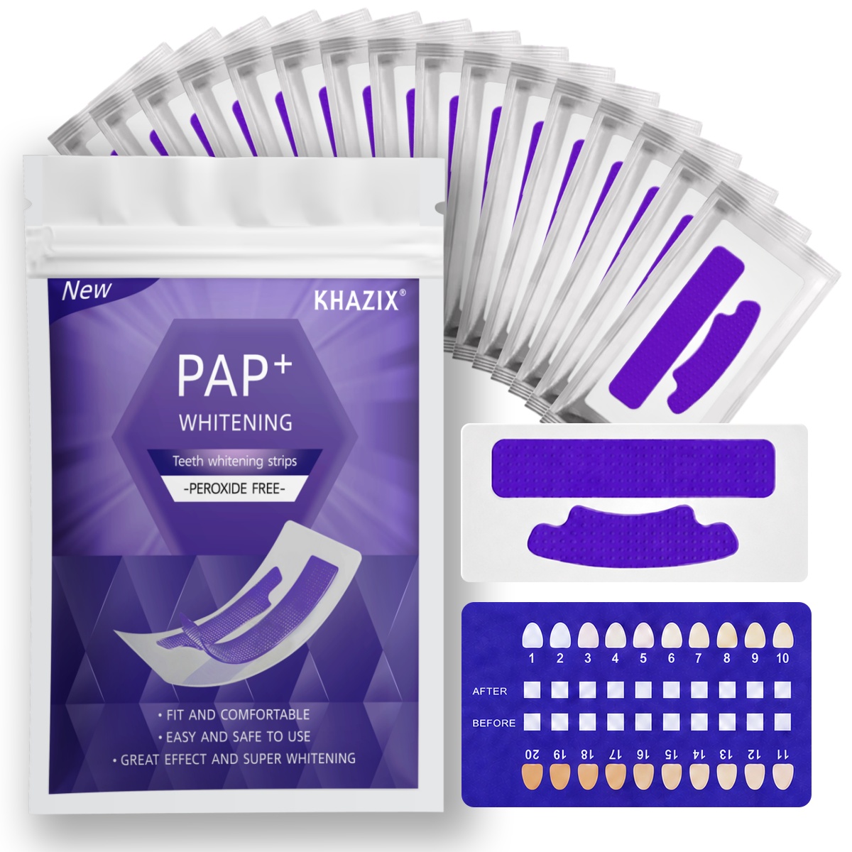 Teeth Whitening Strips Crest - 7 pairs Teeth Whitening Strips for
