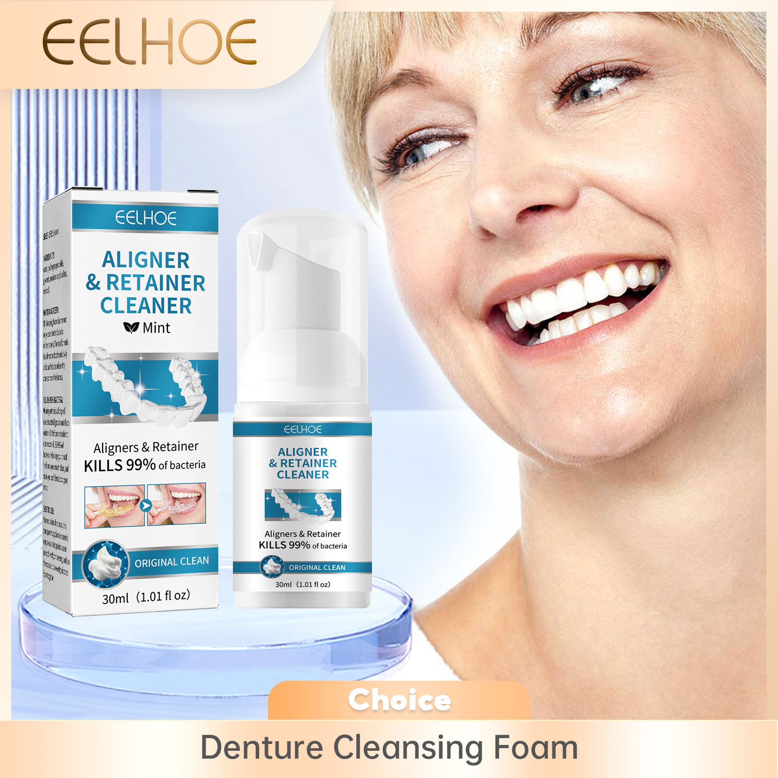 Teeth Whitening Cream - Aligner Denture Cleaner Foam Deep Cleaning