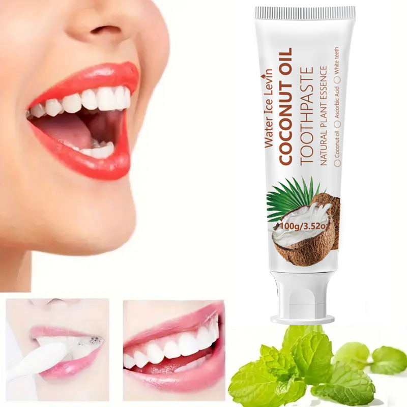 Teeth Whitening Cream - Coconut Oil Toothpaste 100g Natural Plant