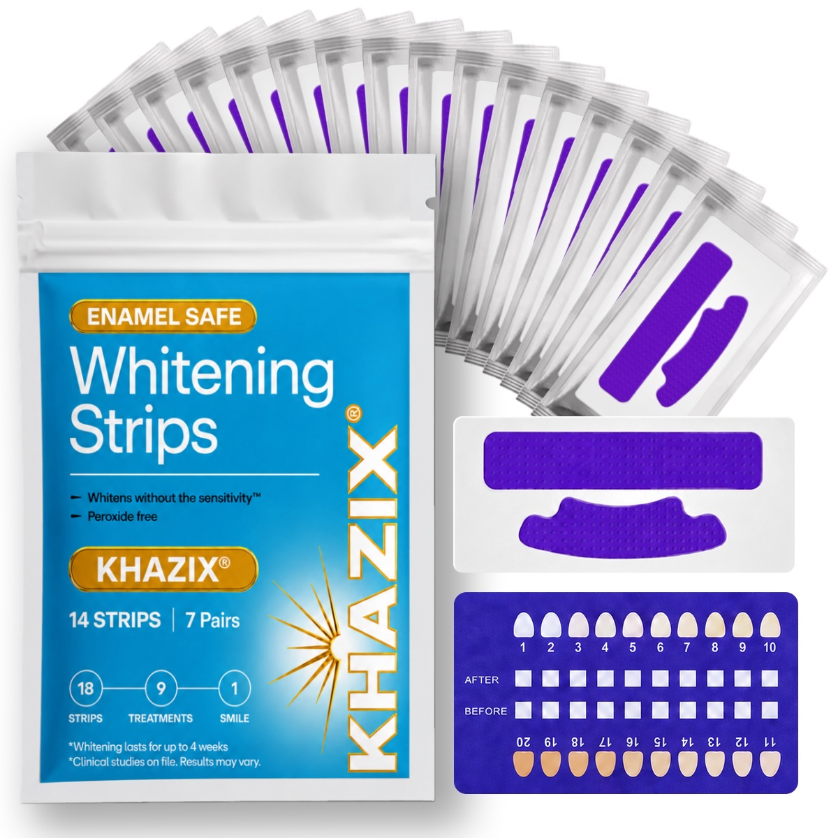 7 pairs Teeth Whitening Strips - Teeth Whitening Strips Crest 评论和价格