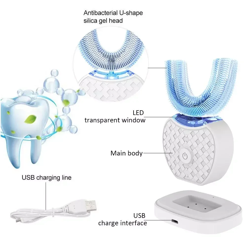 Ultrasonic Electric Toothbrush - Teeth Whitening With Blue Light 评论和价格