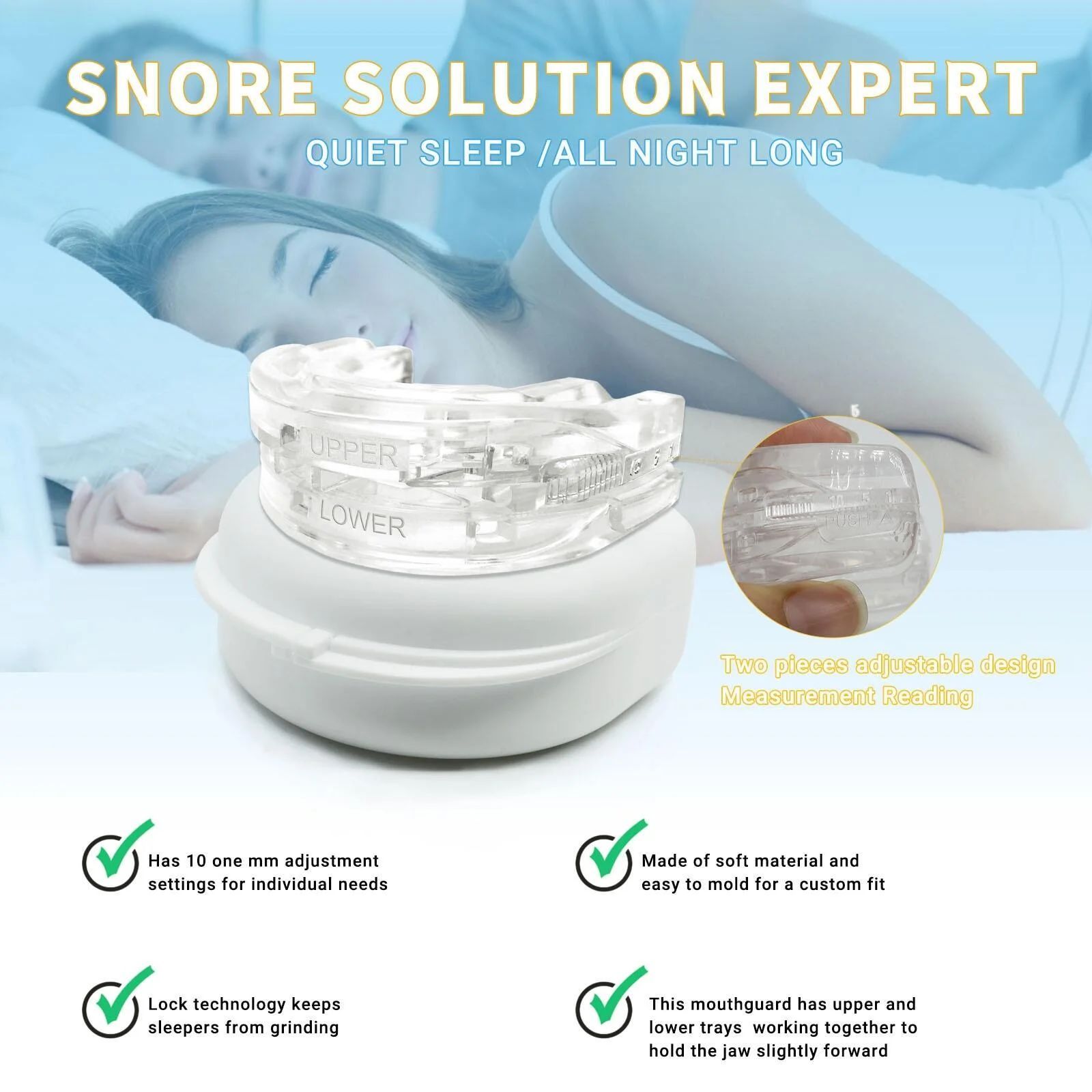 Adjustable Anti-Snoring Mouth  - Dental Guard Night 评论和价格