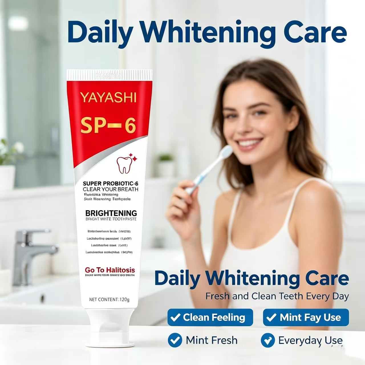 Sp-6 Probiotic Toothpaste Brig - Teeth Whitening Cream 评论和价格