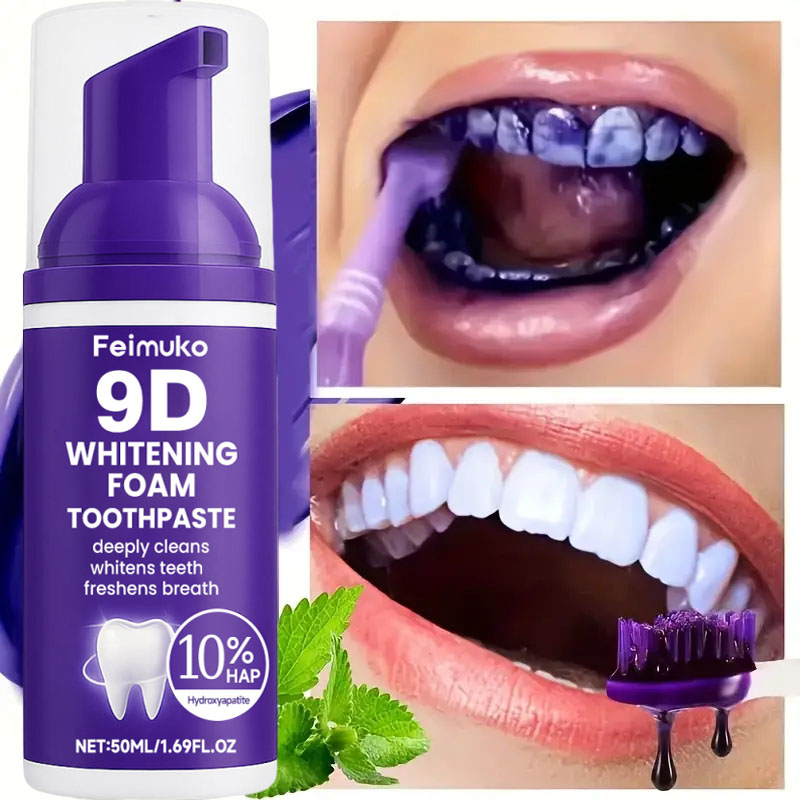9D Purple Teeth Whitening Toot - Teeth Whitening Cream 评论和价格