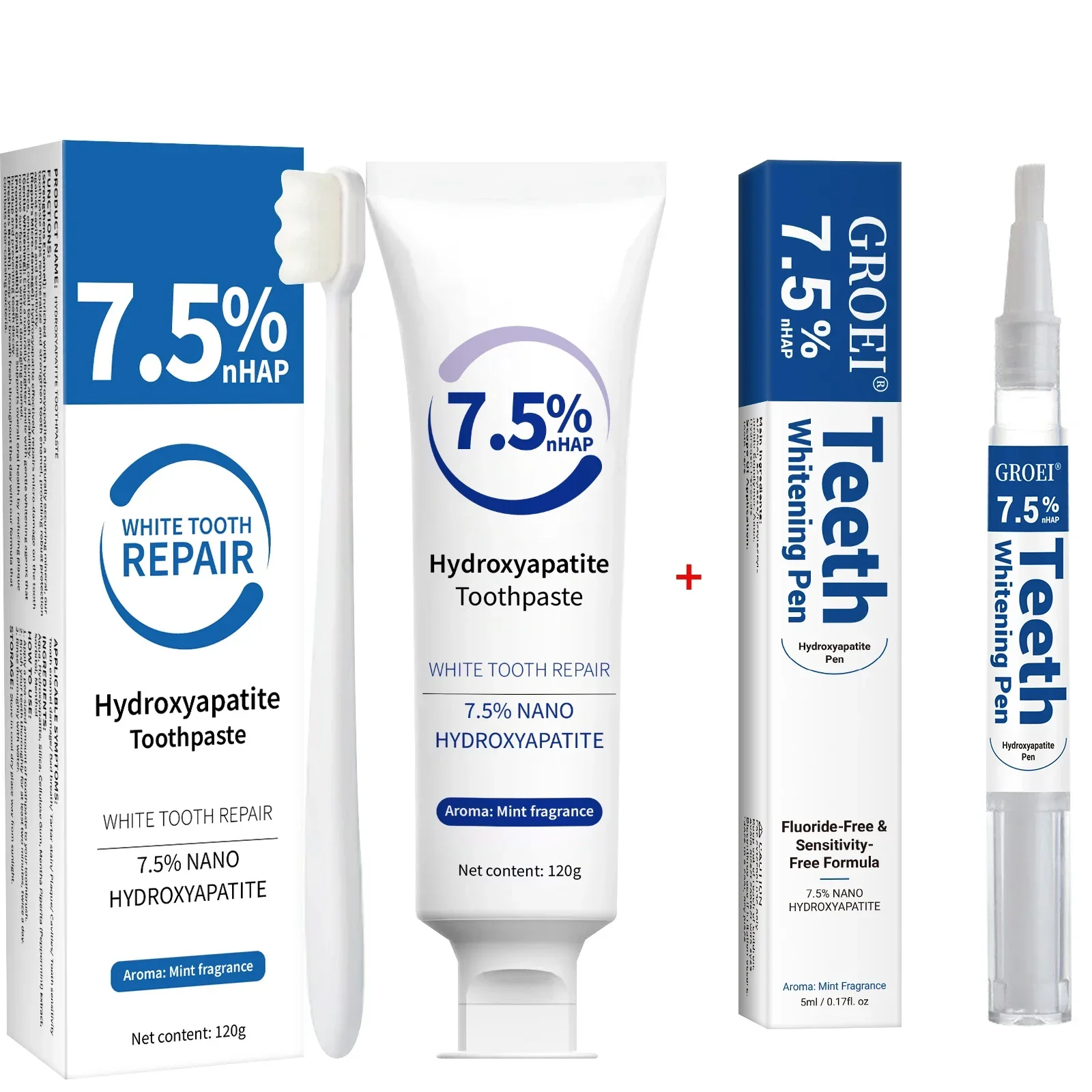 Toothpaste & Whitening Pen Kit - Remineralizing Toothpaste 评论和价格