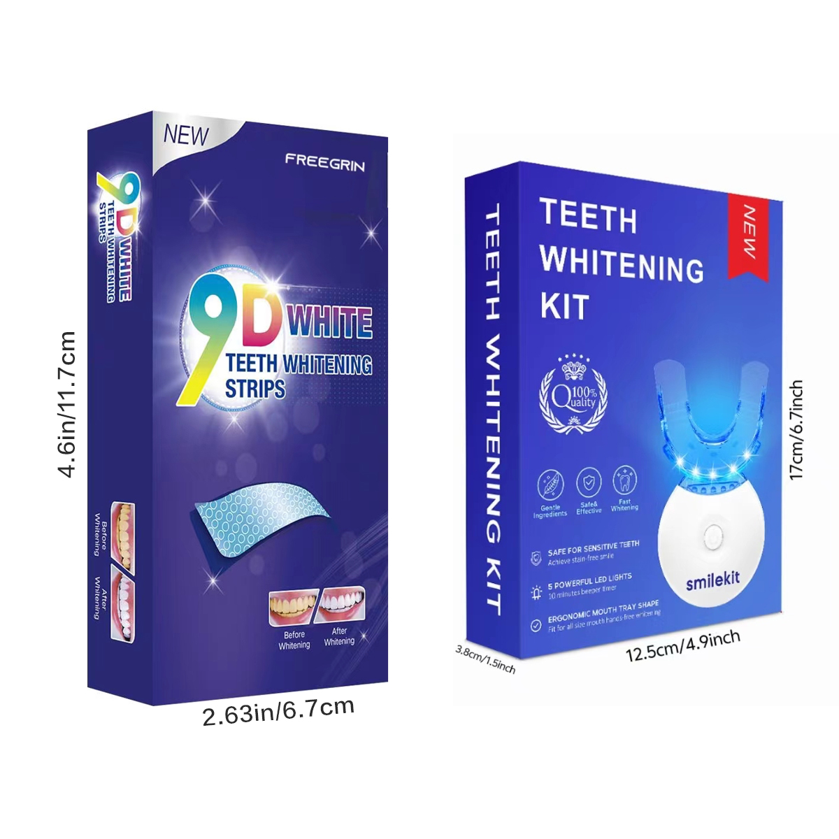 Teeth Whitening Kit - 5X LED L - Teeth Whitening Cream 评论和价格
