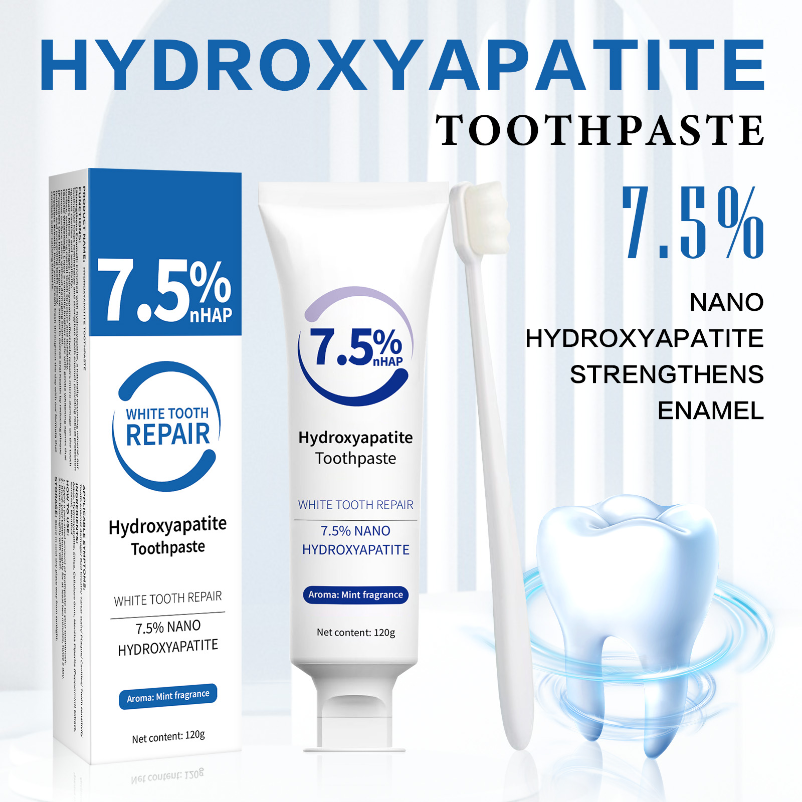 120g Hydroxyapatite Toothpaste - Remineralizing Toothpaste 评论和价格
