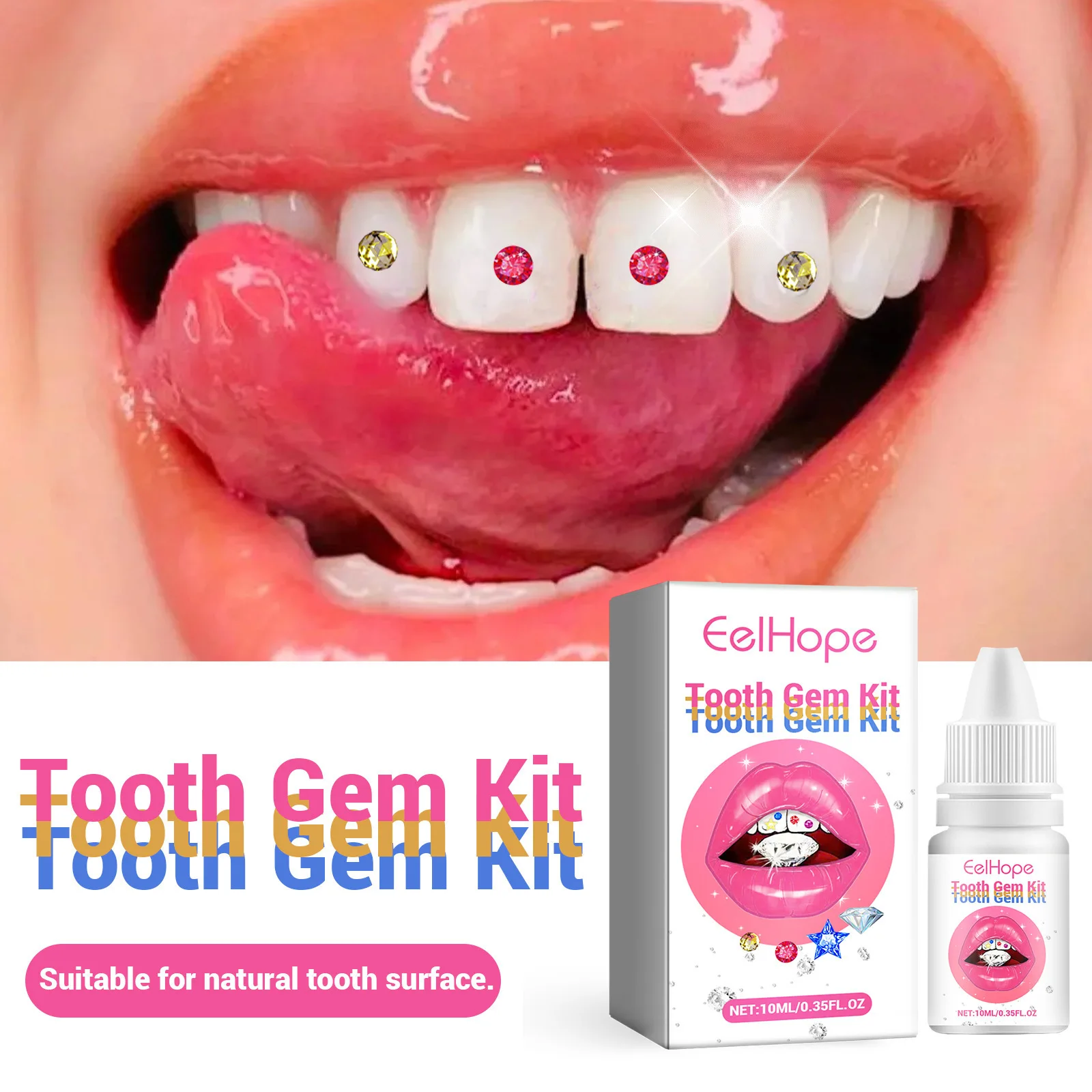 Tooth Jewelry Kit DIY Clear Pr - Teeth Whitening Kit With Light 评论和价格