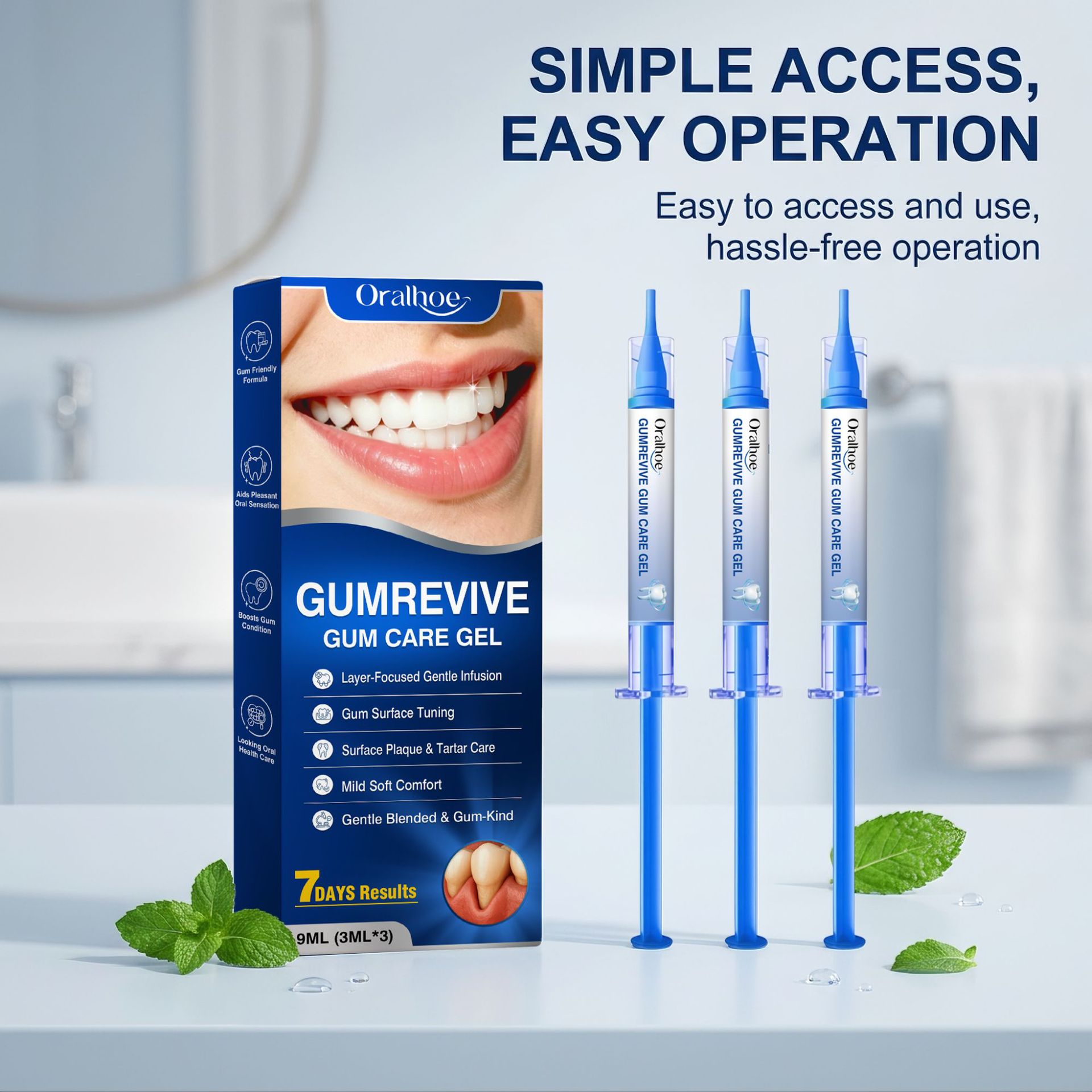 Oral Care Gel 3Pcs Gum Cleanin - Teeth Whitening Before And After 评论和价格