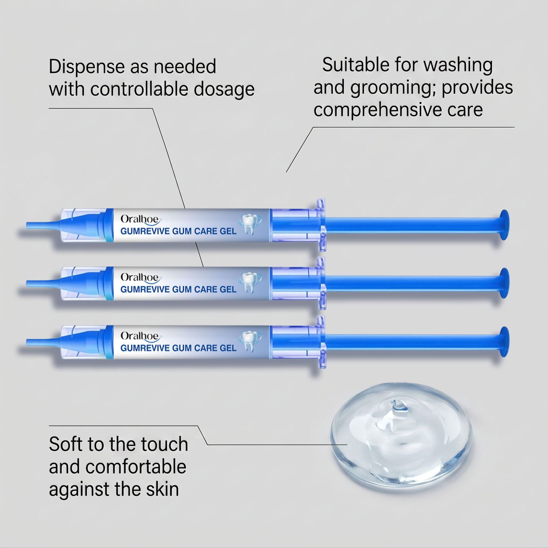 Oral Care Gel 3Pcs Gum Cleanin - Teeth Whitening Before And After 评论和价格