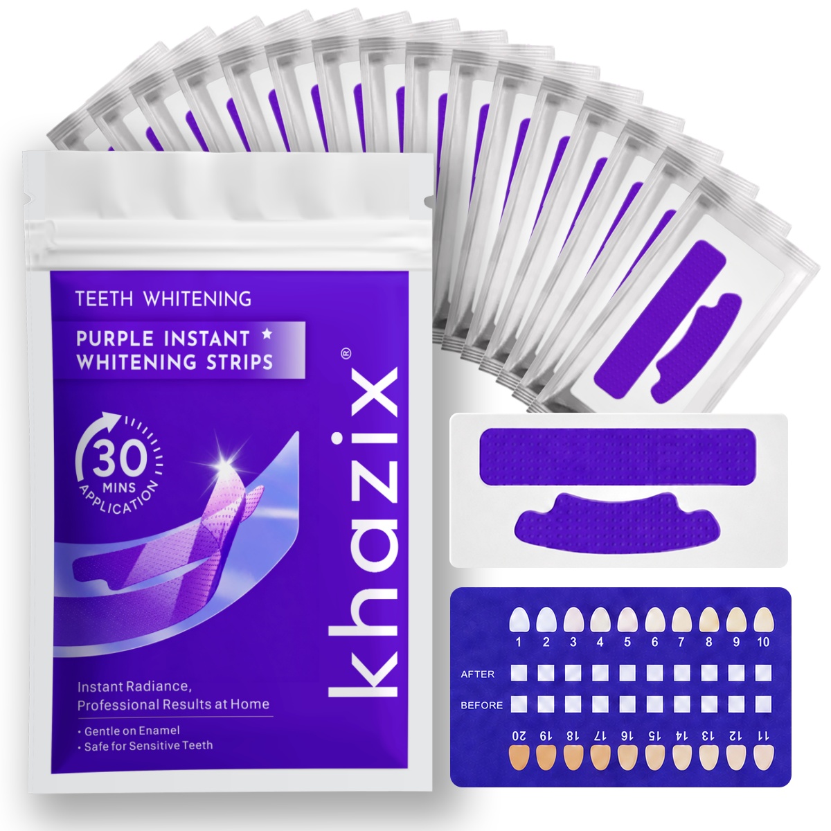 1/7 pairs Teeth Whitening Stri - Teeth Whitening Strips Crest 评论和价格