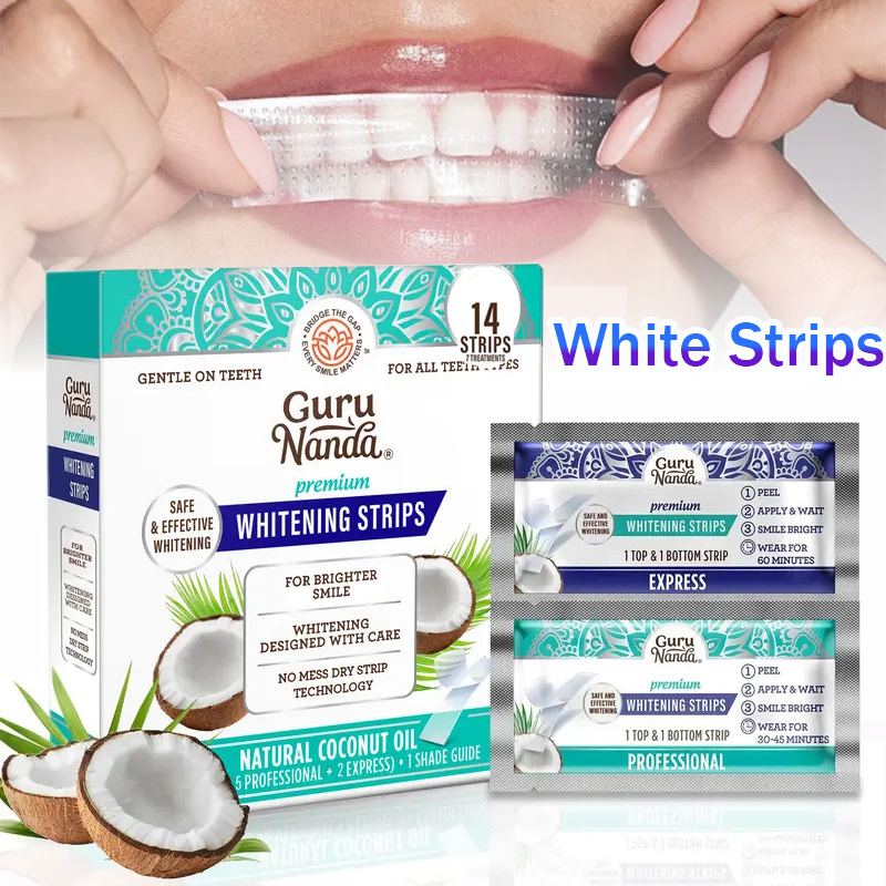 1/2/3 Boxes Coconut Oil White  - Teeth Whitening Strips Crest 评论和价格