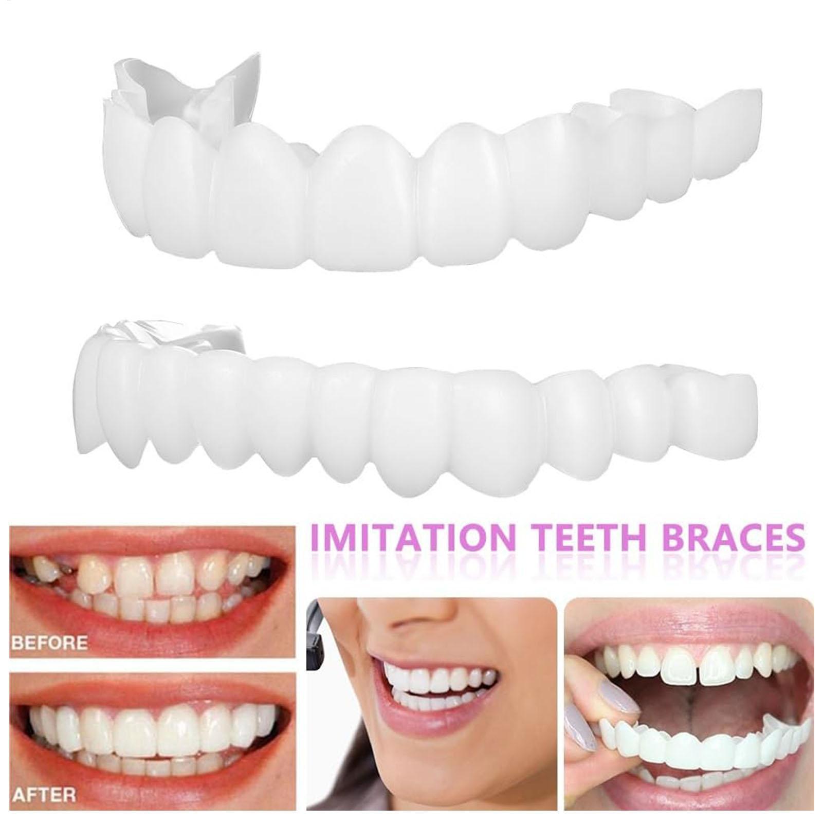 2pcs Men Women Temporary Teeth - Teeth Whitening Veneers 评论和价格