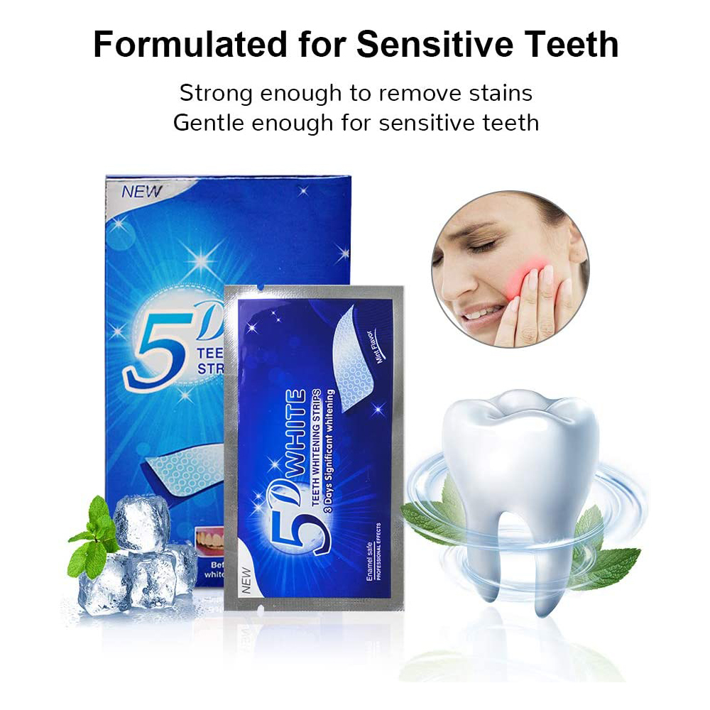 5D White Teeth Whitening Strip - Teeth Whitening Before And After 评论和价格