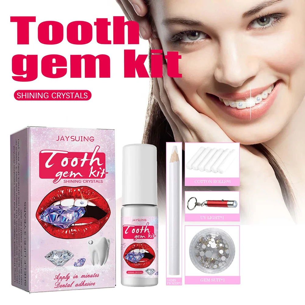 DIY Tooth Gems Kit with Crysta - Teeth Whitening Kit With Light 评论和价格